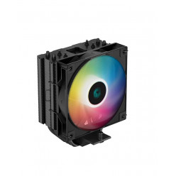 DEEPCOOL Cooler -AG400 BK ARGB-, Gammaxx Series, Intel Socket LGA1851/1700/1200/115x & AMD AM5/AM4, up to 220W, 1x ARGB fan: 120x120x25mm, 500~2000 RPM±10%, <31.6 dB(A), 75.89 CFM, 4-pin PWM, Hydro Bearing, 4x 6mm Heatpipes direct contact, Black